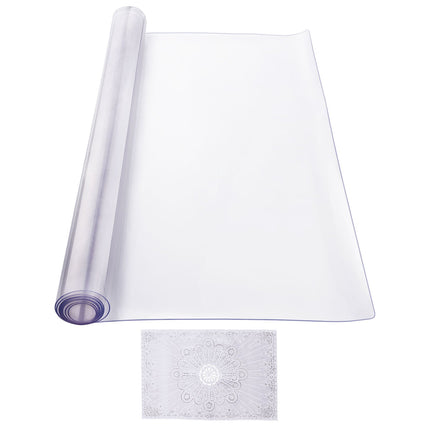 Clear PVC Table Protector 24 x 48 in, 2 mm Waterproof