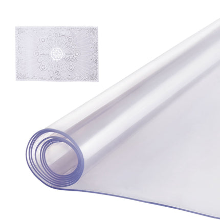 Clear PVC Table Protector, 40x80 in, 2mm Thick