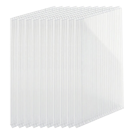 Clear Polycarbonate Multi-Wall Sheets, 6mm, 10-Pack