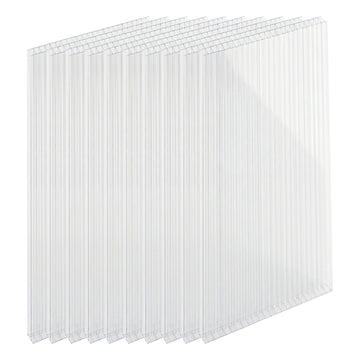 Clear Polycarbonate Multi-Wall Sheets, 6mm, 10-Pack