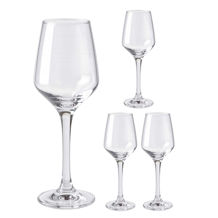 Clear Wine Glasses Set of 4, 360 ml Capacity