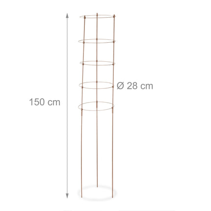 Climbing Plant Support, 150 cm, Set of 2, Brown