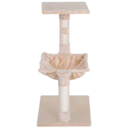 Cat tree scratching post with sisal and plush hammock 50cm