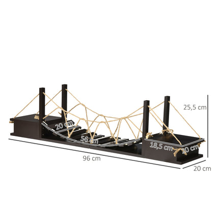 Cat climbing wall with bridge, up to 5 kg, wall mounted