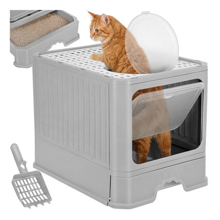 Closed Cat Litter Box with Drawer & Scoop, 50x36x38 cm