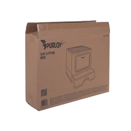 Closed Cat Litter Box with Drawer & Scoop, 50x36x38 cm