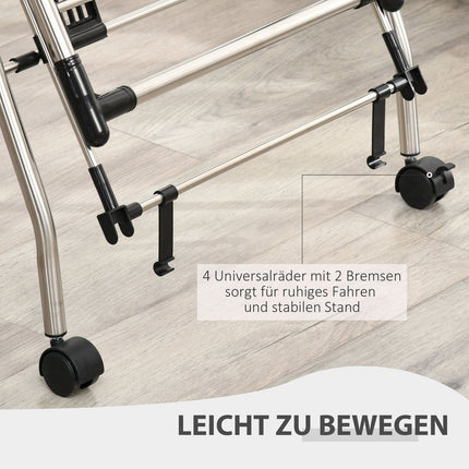 Large collapsible clothes airer with telescopic rods