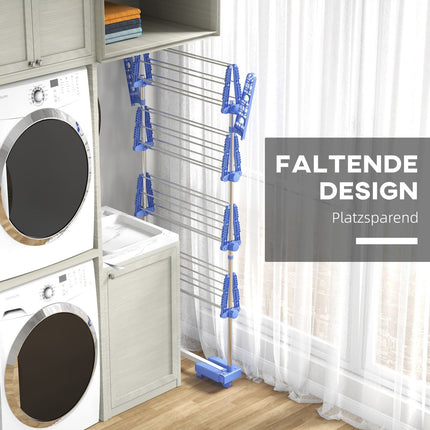 Steel Clothes Airer Tower, wheel dryer with folding wings
