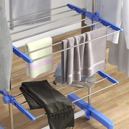 Steel Clothes Airer Tower, wheel dryer with folding wings
