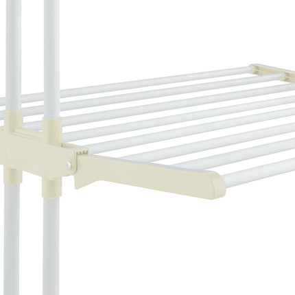 Clothes Drying Rack with Wheels and Foldable Wings