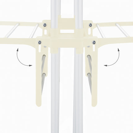 Clothes Drying Rack with Wheels and Foldable Wings