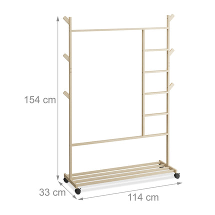 Clothes hanger bamboo rollable