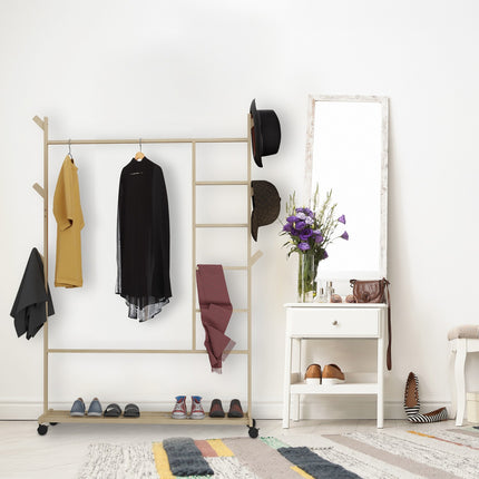 Clothes hanger bamboo rollable