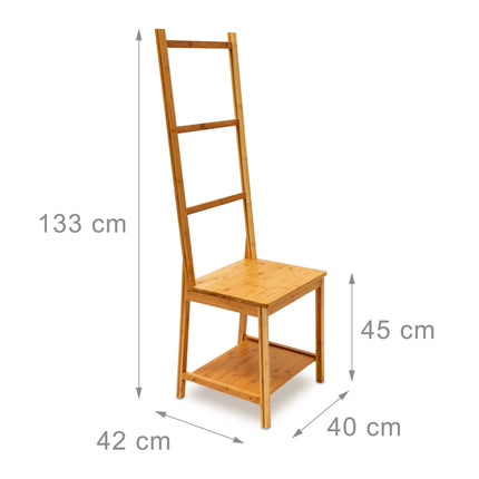 Clothes hanger chair bamboo