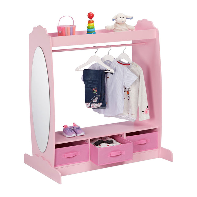 Clothes hanger for children with mirror