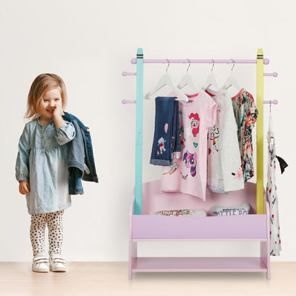 Clothes hanger for children with shelves