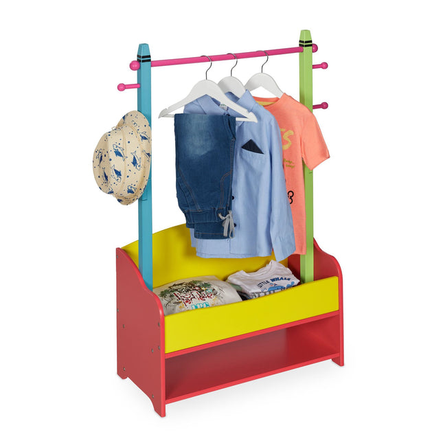 Clothes hanger for children with shelves