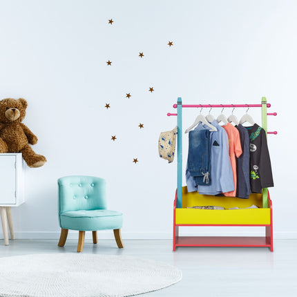 Clothes hanger for children with shelves