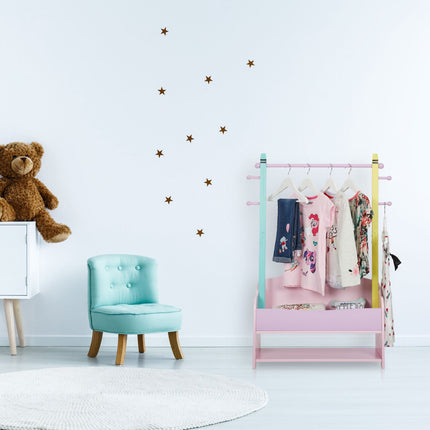 Clothes hanger for children with shelves