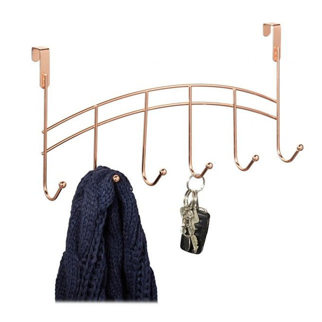 Clothes hanger for door with 6 hooks