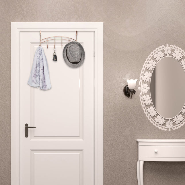 Clothes hanger for door with 6 hooks