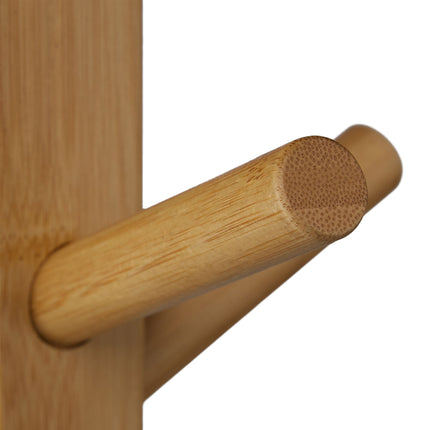 Clothes hanger in bamboo with 12 hooks