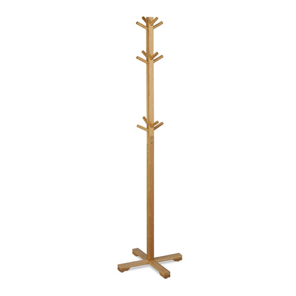 Clothes hanger in bamboo with 12 hooks