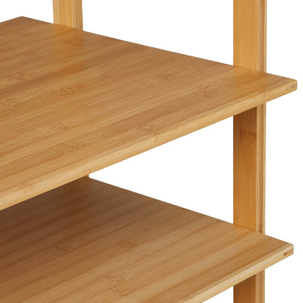 Clothes hanger in bamboo with 3 compartments