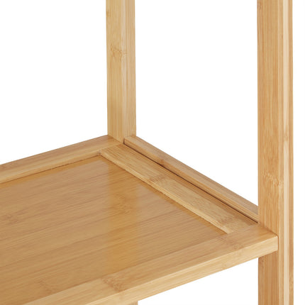 Clothes hanger in bamboo with 3 shelves