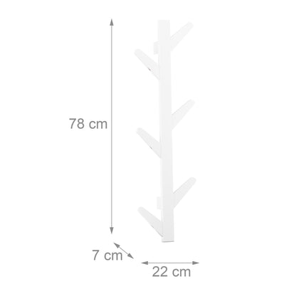 Clothes hanger in bamboo with 6 hooks