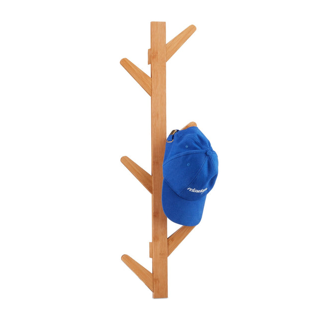 Clothes hanger in bamboo with 6 hooks
