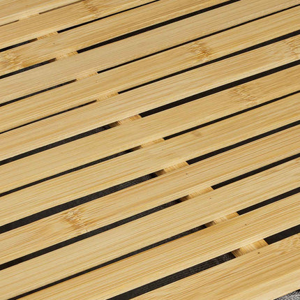 Clothes hanger in bamboo with drawers in fabric