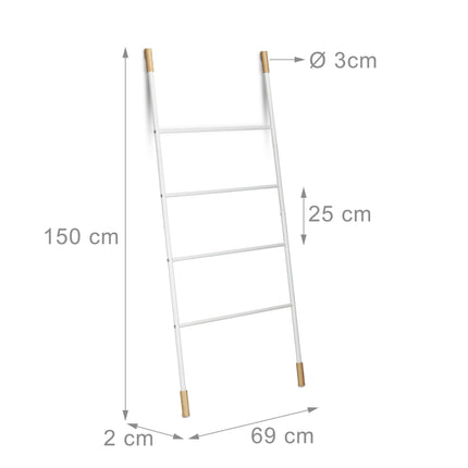 Clothes hanger ladder white