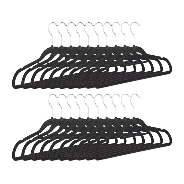 Clothes hanger narrow set of 20 velvet