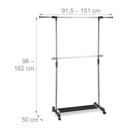 Clothes hanger on wheels