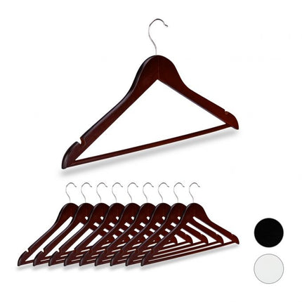 Clothes hangers Wood Set of 10