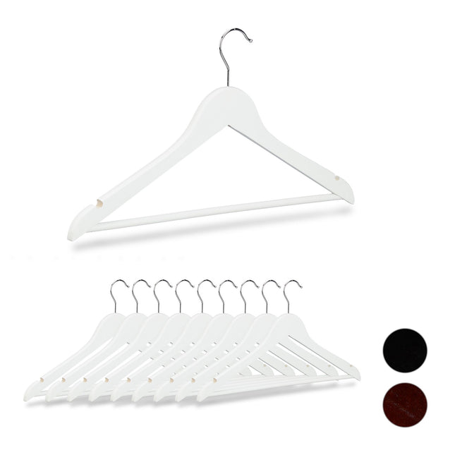 Clothes hangers Wood Set of 10