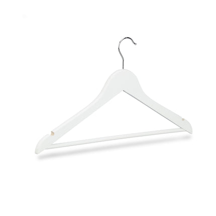 Clothes hangers with trouser bar, set of 20