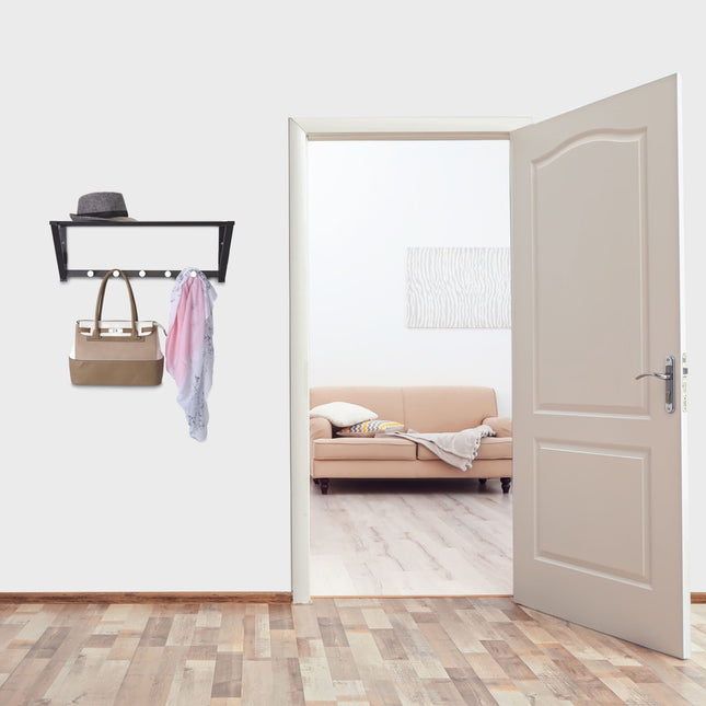 Clothes hanger with shelf