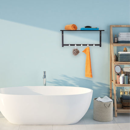 Clothes hanger with shelf