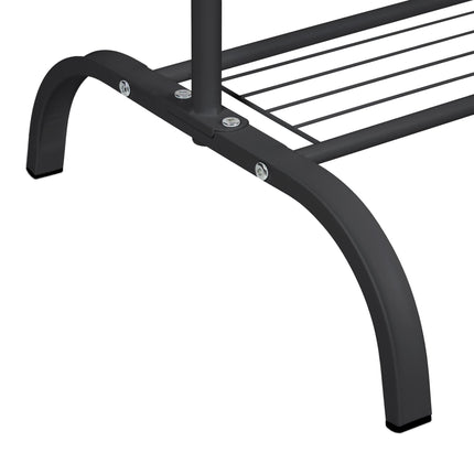 Clothes hanger with shelf and hooks
