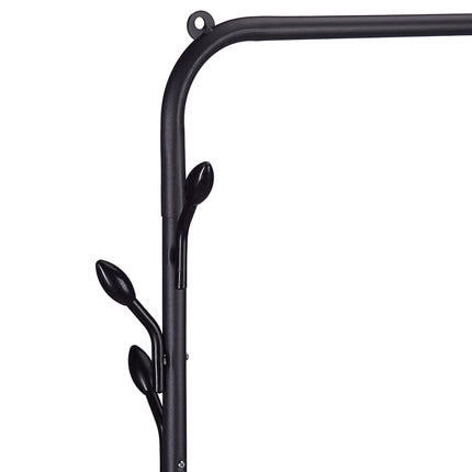 Clothes hanger with shelf and hooks