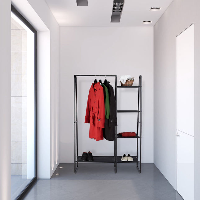 Clothes hanger with shelves