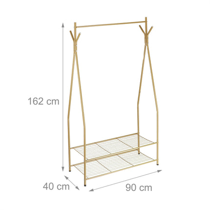 Clothes hanger with shoe shelf SANDRA