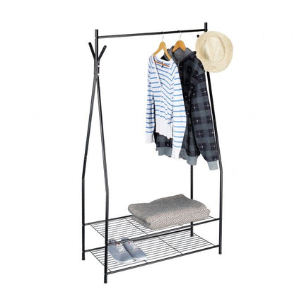 Clothes hanger with shoe shelf SANDRA