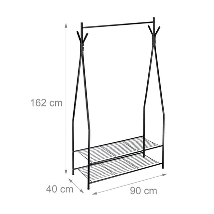 Clothes hanger with shoe shelf SANDRA