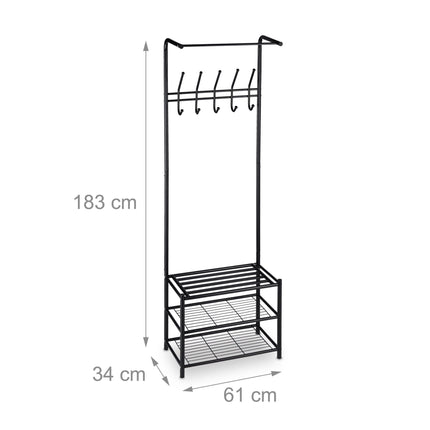 Clothes hanger with shoe storage