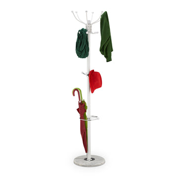 Clothes hanger with umbrella stand