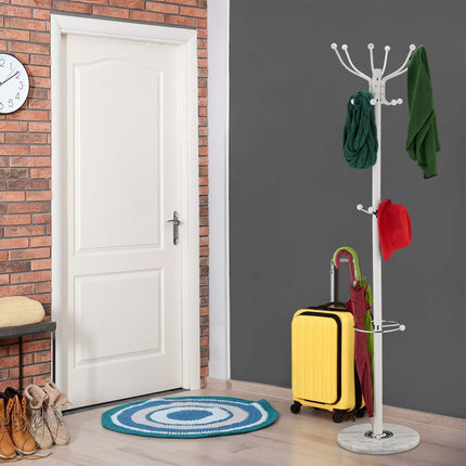 Clothes hanger with umbrella stand