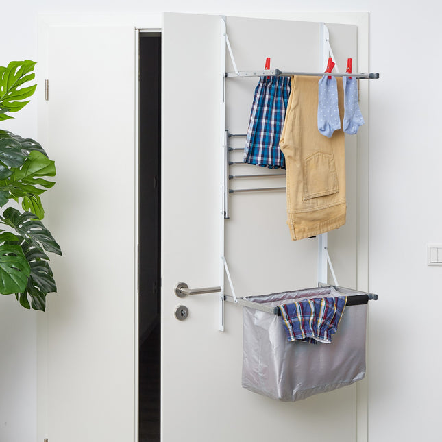 Clothes horse door